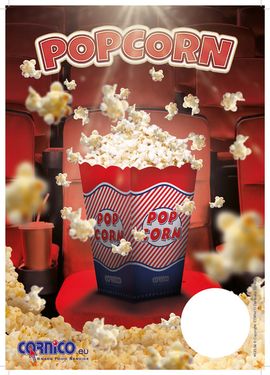 Plakat Popcorn w pudełku - cennik A4