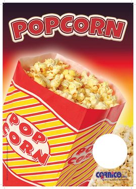 Plakat Popcornu w torebce - cennik A4