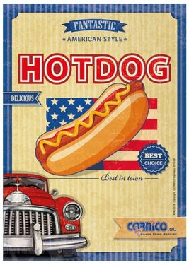 Plakat Hot Dog amerykański A2