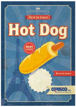 Plakat Hot Dog francuski - cennik A4