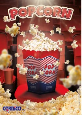 Plakat Popcorn w pudełku A2